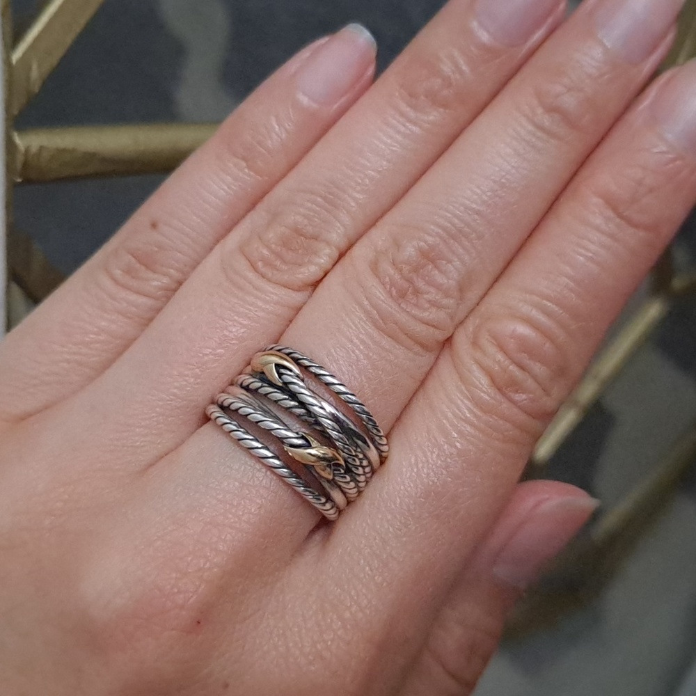 Authentic David Yurman Double X Crossover ring - Picture 14 of 16